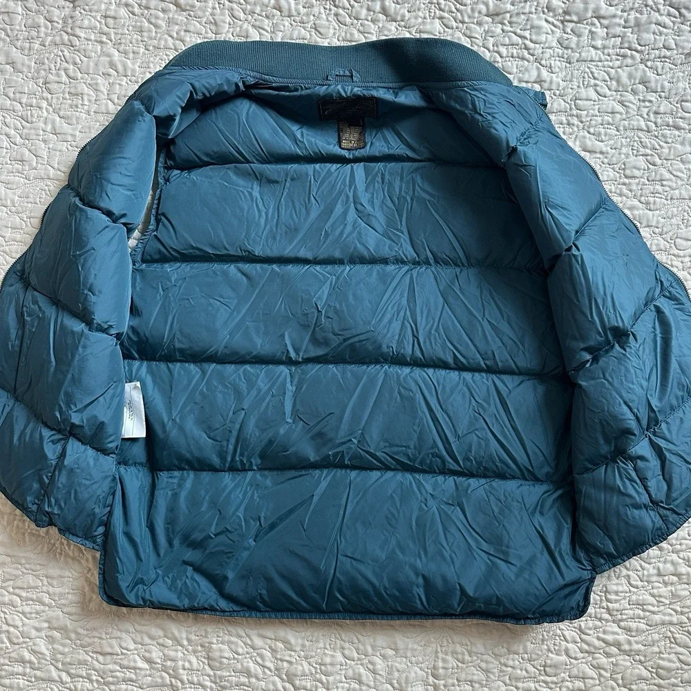 VTG Eddie Bauer Puffer Vest Jacket Men's Large Premium Goose Down Blue‎ 6731